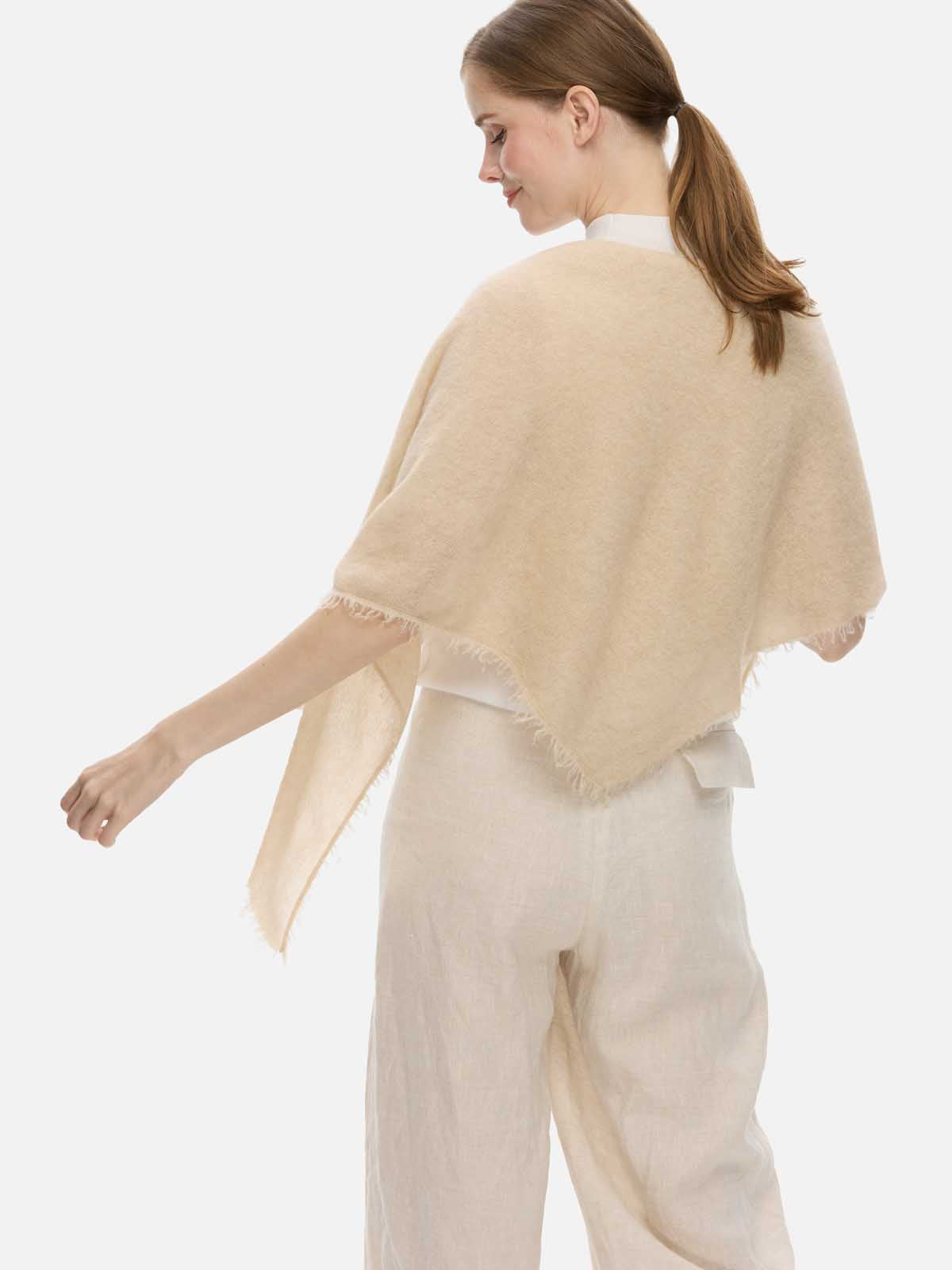 Beige CloudPuff Cashmere Scarf