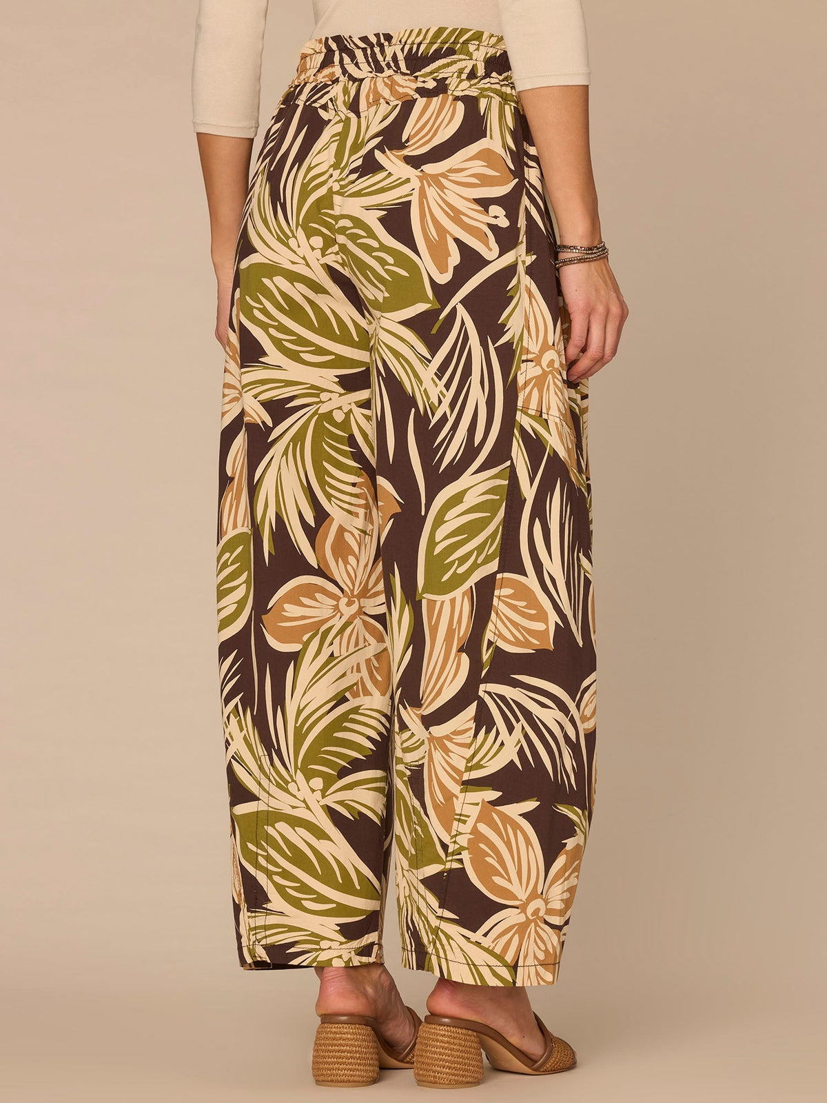 "Ab"leisure Skyrise Printed Glider Petite Relaxed Straight Leg Pants