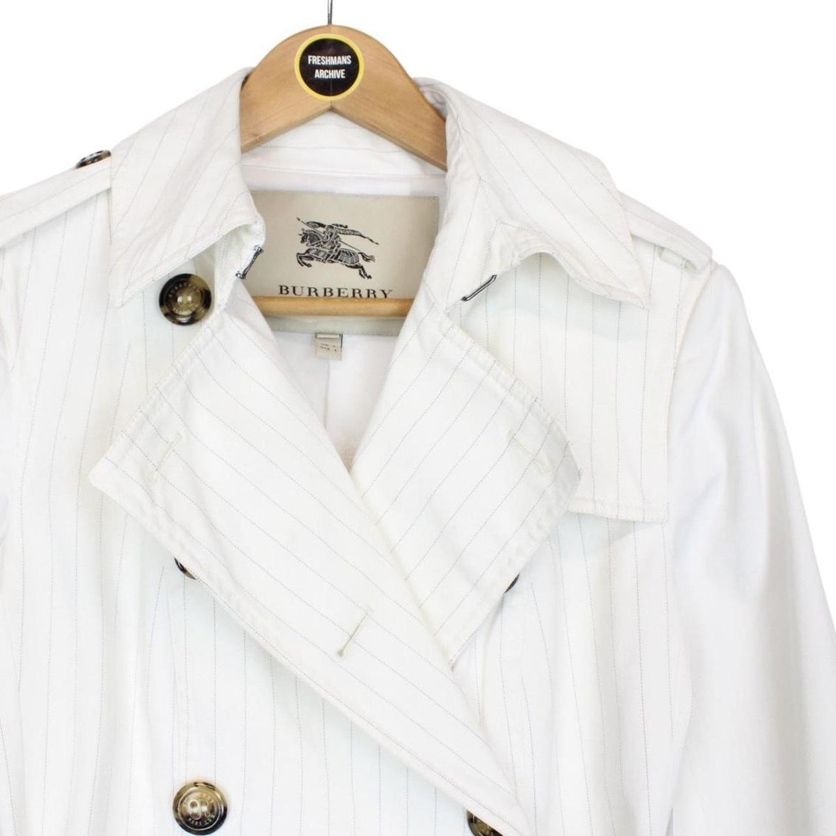 Burberry London Pinstripe Trench Coat Medium