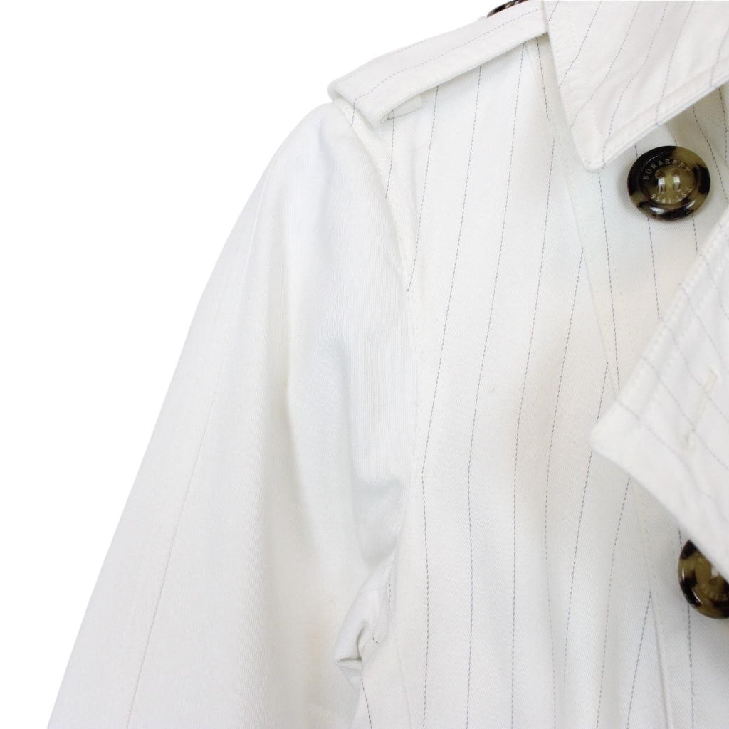 Burberry London Pinstripe Trench Coat Medium