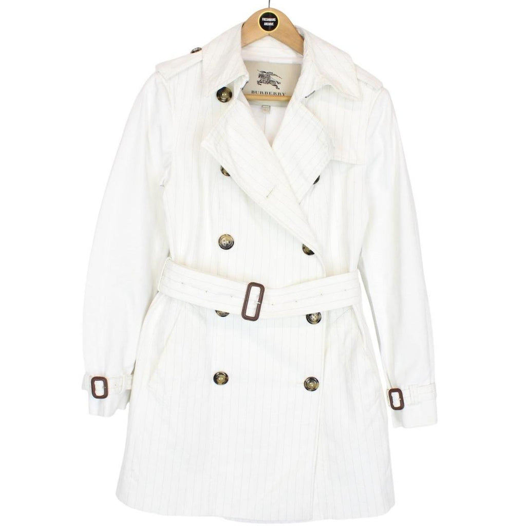 Burberry London Pinstripe Trench Coat Medium
