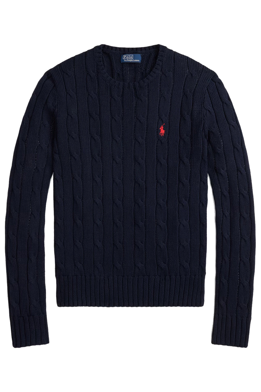POLO RALPH LAUREN Maglia a girocollo in cotone a trecce