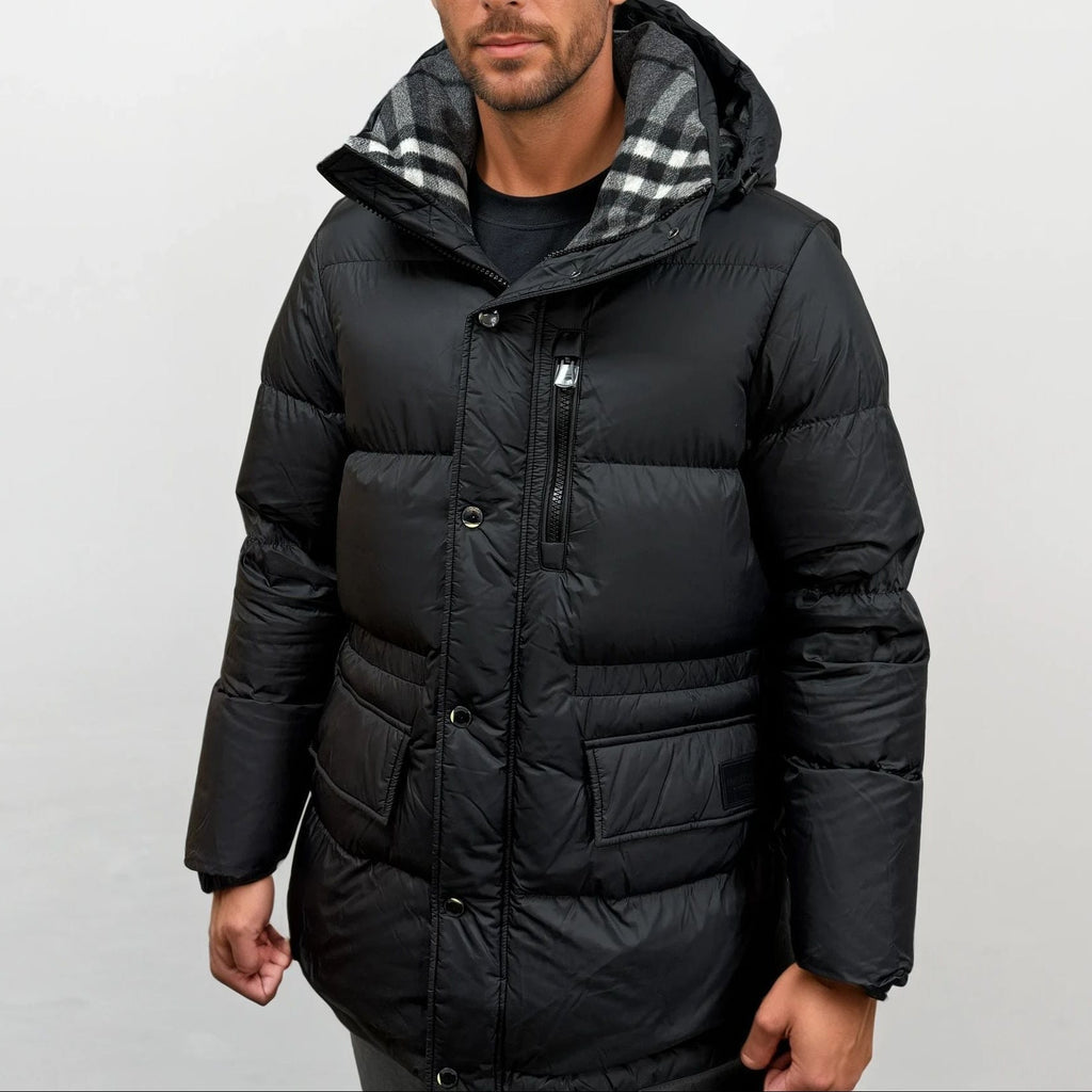 Burberry Haworth Mid Length Down Puffer Jacket Black