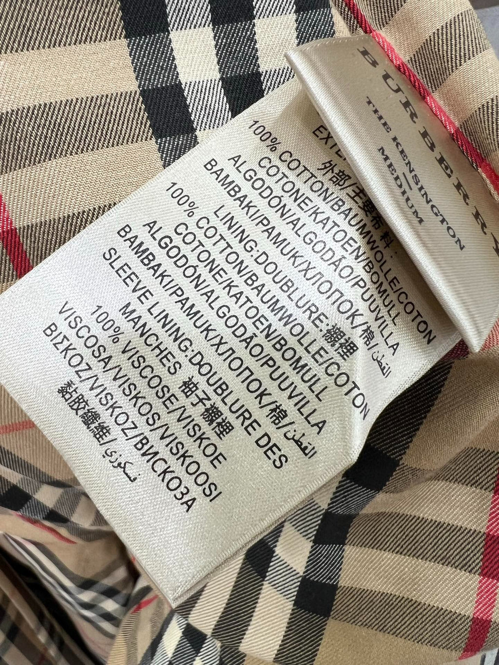 BURBERRY PLAID TRENCH COAT 275085